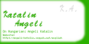 katalin angeli business card